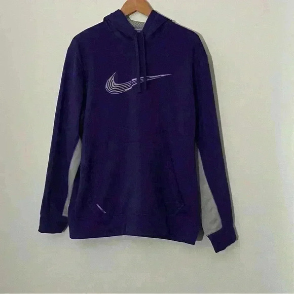 Nike Therma Fit Hoodie Purple and Gray Size XL - Picture 1 of 14